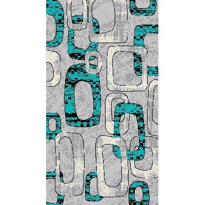 Tapis turquoise/gris Telford