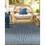 Tapis bleu contemporain Odawa-1098662850