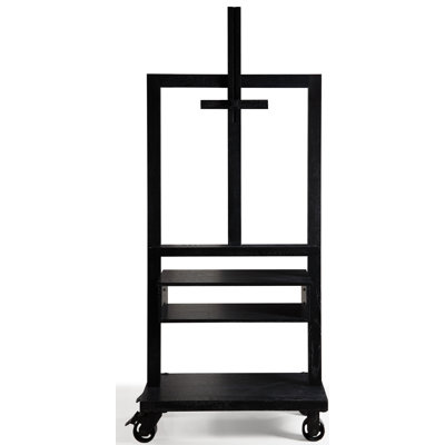 Support de plancher fixe pour écrans de 47 à 50 po avec tablettes, pouvant supporter jusqu'à 200 lb Cassilis Belpre