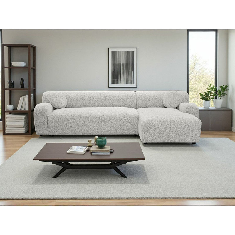 4 Seater Corner Sofa, Left Hand Facing, White