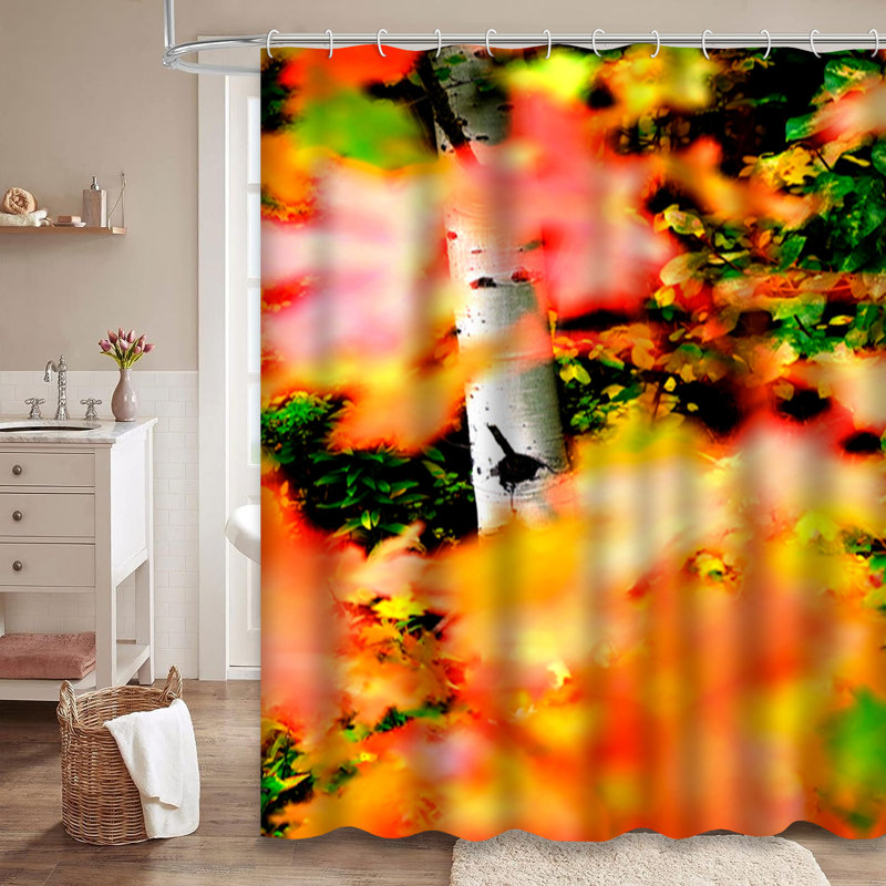 Rideau de douche Autumn Birch Tree, L 72 po x l 72 po