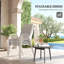Ensemble de 4 chaises de jardin d'extérieur empilables, blanc-1038377565
