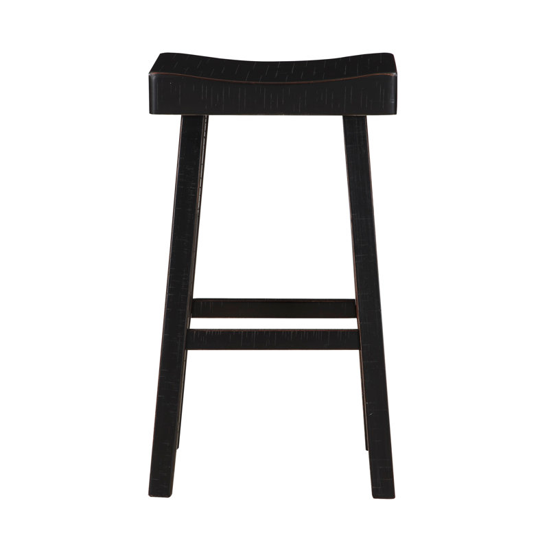Tabouret de bar et de comptoir Aviana, Noir, Tabouret de comptoir (siège d'une hauteur de 24,5