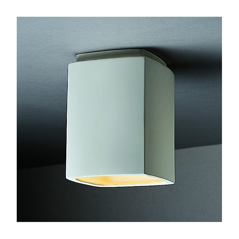 Plafonnier encastré carré 6,5" 1-light Custinne, Bisque