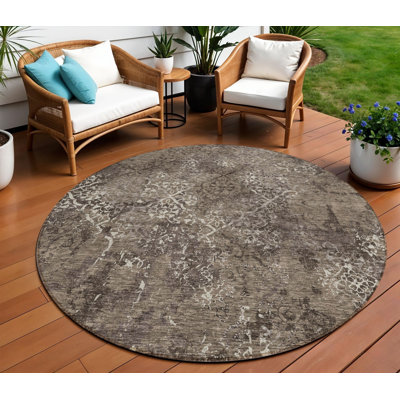 Tapis ivoire rond 8 po