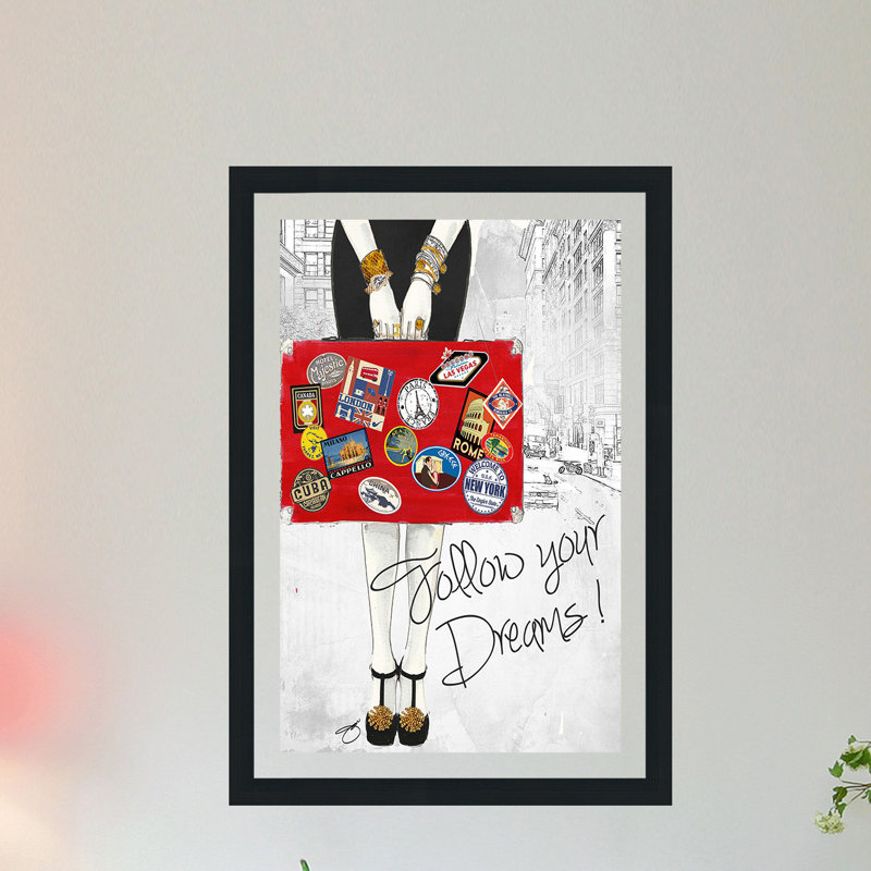 «Follow Your Dreams», reproduction d'impression sur toile tendue, H 39,5 po x l 27,5 po x P 0,75 po
