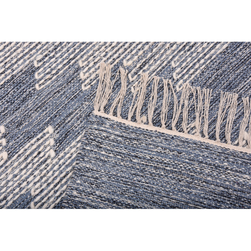 Tapis gris / naturel à motif géométrique tissé à plat à la main, Rectangle 2 pi x 3 pi