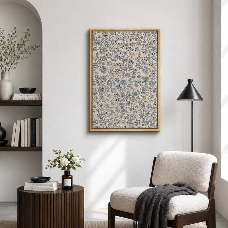«Abstract Botanical», œuvre de fleurs sauvages bleues rustiques, photos de salon botaniques abstraites, impression numérique sur toile, art numérique encadré