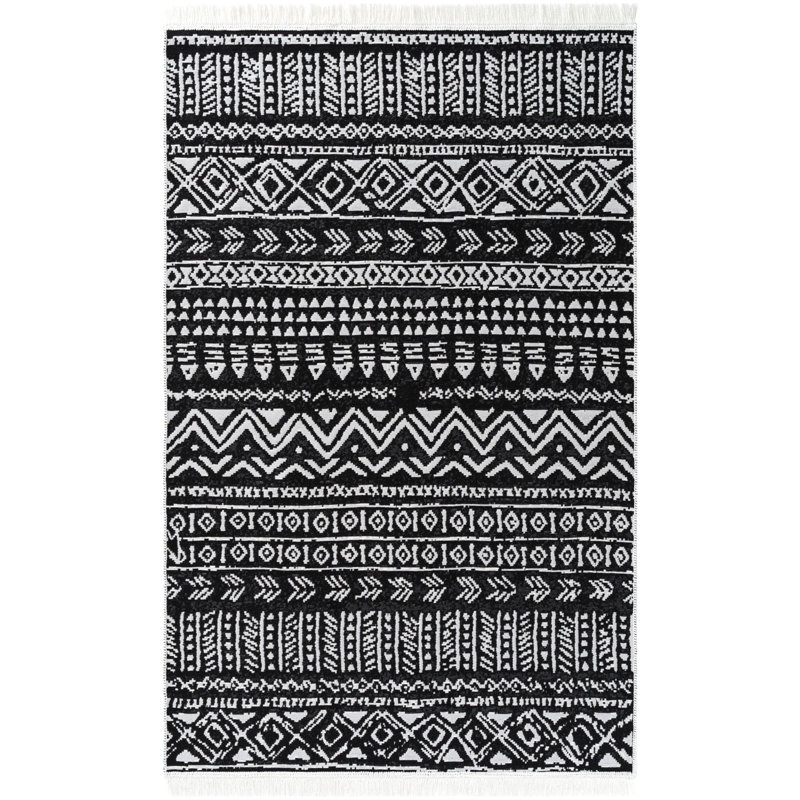 Adallyn Cotton Machine Made Indoor / Outdoor Area Rug, Rectangle 2'7" x 4'11"
