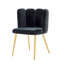 Chaise d'appoint en velours l 23,6 po avec dossier capitonné Yorba-1787568712
