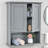 Farmhouse  Hanging Bathroom Cabinet – Wall Mounted Medicine Storage with Doors & Shelves-41550399