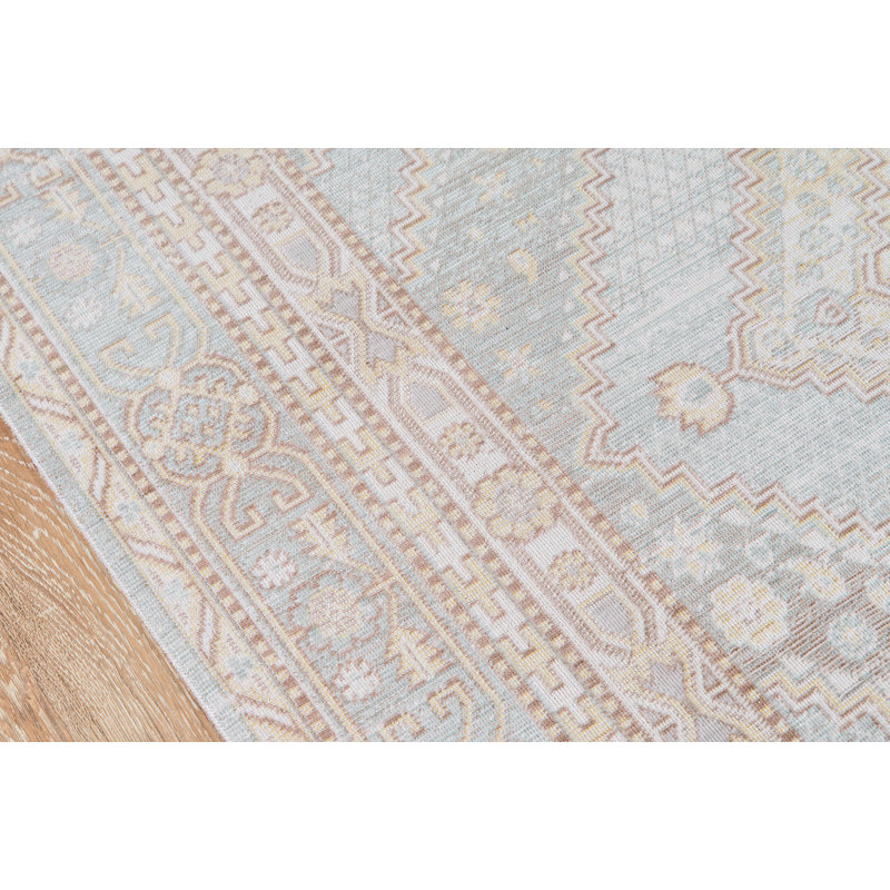 Tapis bleu à motif géométrique Allerone, Rectangle 7'10" x 10'6"