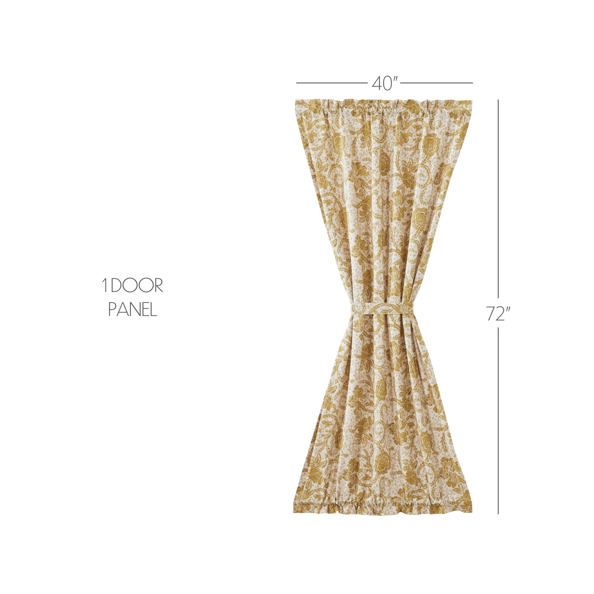 Room Darkening 100% Cotton Curtain, 40" W x 72" L