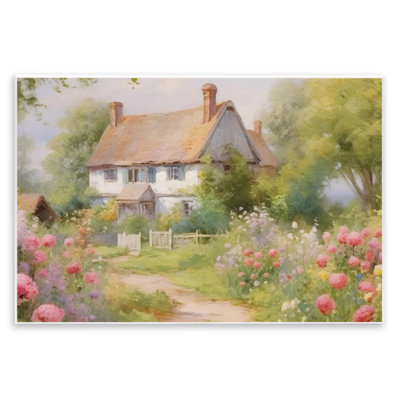 Nature Filled Cottage Garden Wall Plaque, design by Nini Art