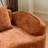 Orange Curved Compressed Sofa, Creative Nordic-Style Design For Living Room, Comfortable, Soft And Suitable For Multiple Scenarios-1835327707