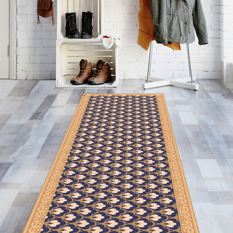 Bynoe Non-Slip Geometric Indoor Doormat, Runner 65 x 266cm