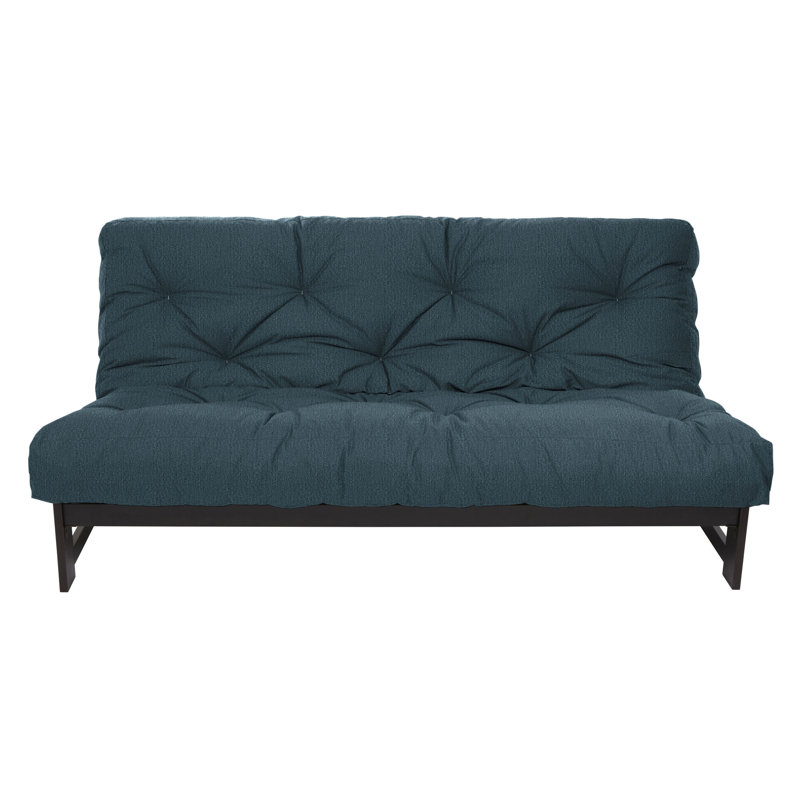 Matelas de futon en coton Otega, Lit double, Turquoise Barcelona