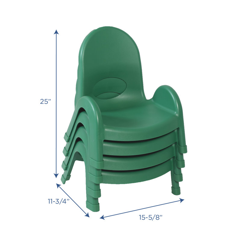 Chaise pour enfant Value Stack, Bleu, 11", 4