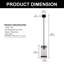 Luminaire suspendu noir 1 lumière Amirrah