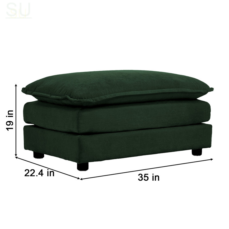 Canapé modulaire en U avec repose-pieds réversible, canapé d'angle convertible 5 places, canapé moderne minimaliste pour le confort du salon