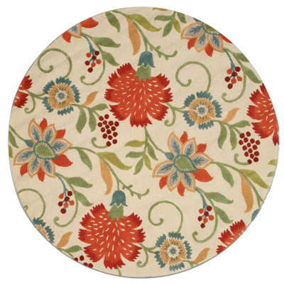 Hand Tufted Wool Floral Area Rug