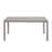 6-Person Light Gray Aluminum Patio Dining Table