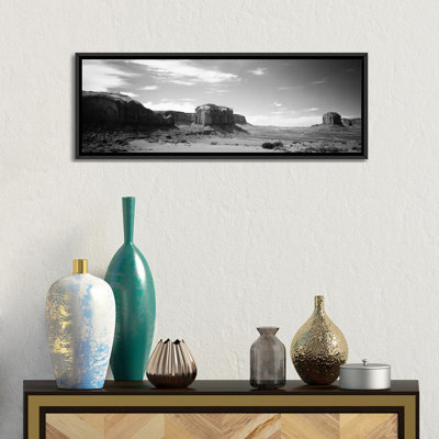 " Desert Landscape In B&W, Monument Valley "