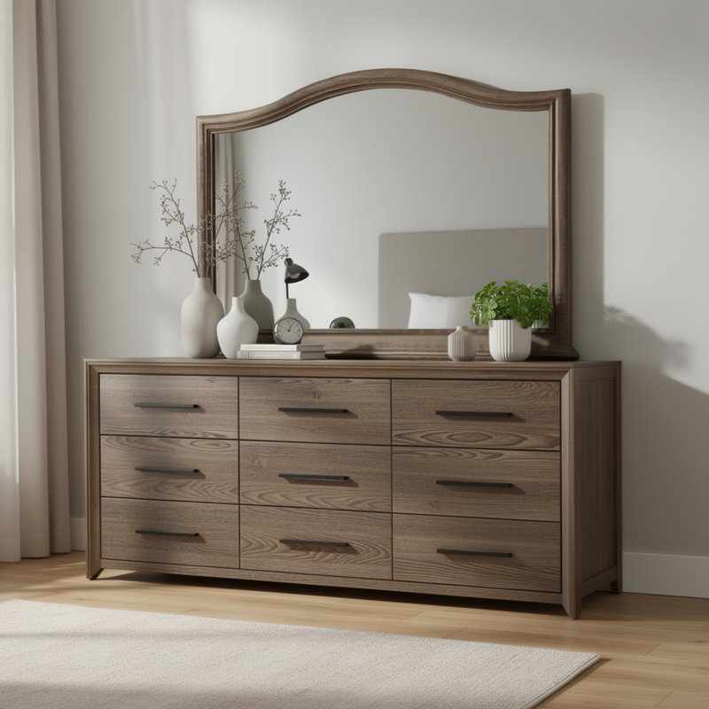 Gyselle Wood Wall Mirror