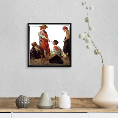 Norman Rockwell " Cousin Reginald Plays Pirates " by Norman Rockwell Painting Print