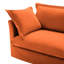 Fauteuils en chenille à 2 places en orange, coussins moelleux, housses amovibles et confortables pour la lecture d'orange avec housses, sièges spacieux à structure en bois