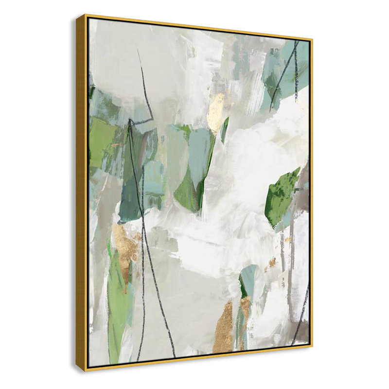 Enchanted Emerald Collection Enchanted Emerald I by Update Hi Res Image List Print, Gold Floater Canvas Floater Framed