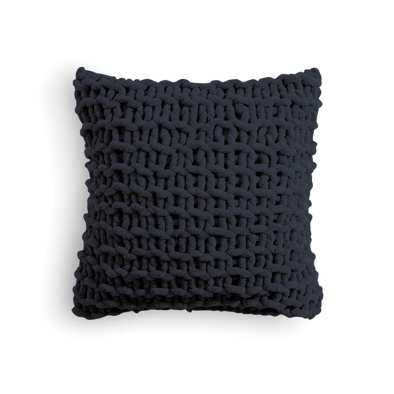 Coussin décoratif en tricot 20 po x 20 po Dkny