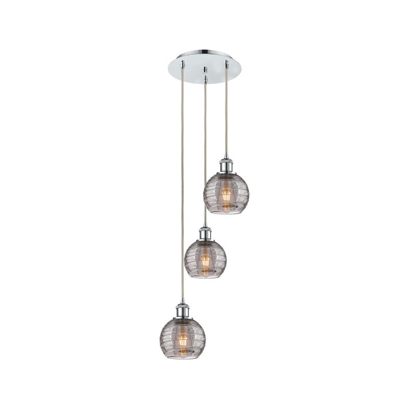Luminaire suspendu 3 lumières Ellington, H 25,13 po x l 12,38 po x P 12,38 po, Chrome poli
