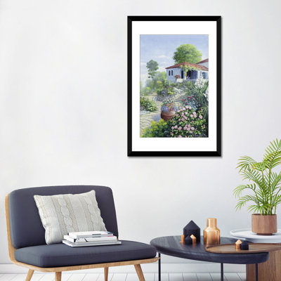 « italien jardin i », impression sur toile