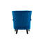 Fauteuil à oreilles en velours bleu sarcelle avec coussin Dorava-811303975