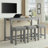 Bar Sofa Table With Power Outlet, 4 Piece Bar Table And Chair Set With Upholstered Stools-1630388049-1630388052