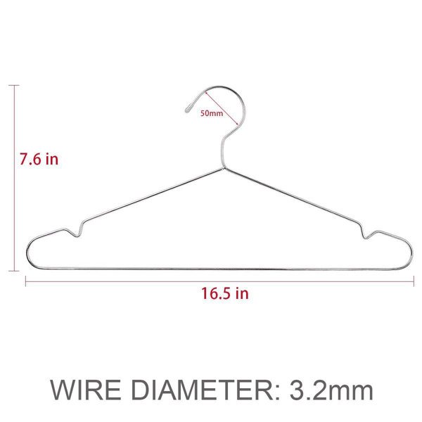 Strong Stainless Steel Metal Wire Hangers Coat Hangers for Clothes