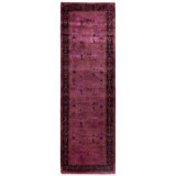 Overdyed Hand-Knotted Wool Modern-Contemporary Purple Runner 2' 7" x 8' 3"