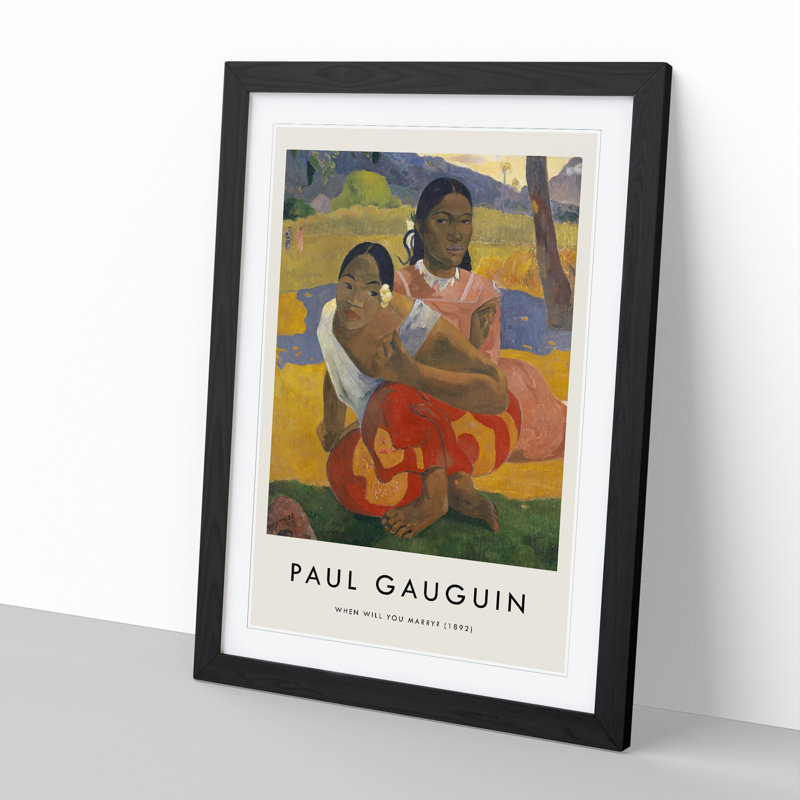 Nafea Faa Ipoipo by Paul Gauguin - Picture Frame Painting, 65cm H x 48cm W x 2cm D