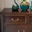 Armoire d'appoint en bois massif brun noisette