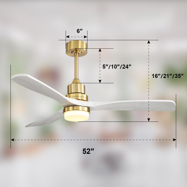 Ivy Bronx Kemp 52'' Ceiling Fan with LED Lights & Reviews | Wayfair