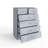 Brendle 6 Drawer Chest Of Drawers: 70cm Wide - High Gloss Front with Chrome Handles, Scratch Resistant.-39703018