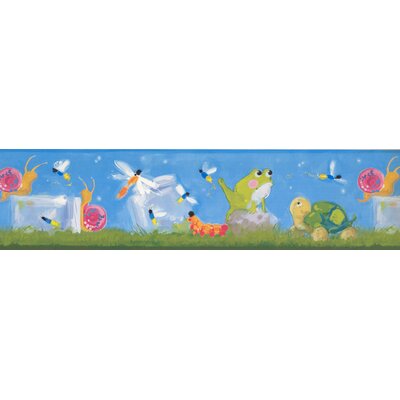 Colorful Faux Paint Snail Frog Dragonfly Turtle Wall Border -  York Wallcoverings, BT2931BD