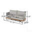 Causeuse et table d'extérieur en bois d'acacia tissé avec corde, gris-2070966120