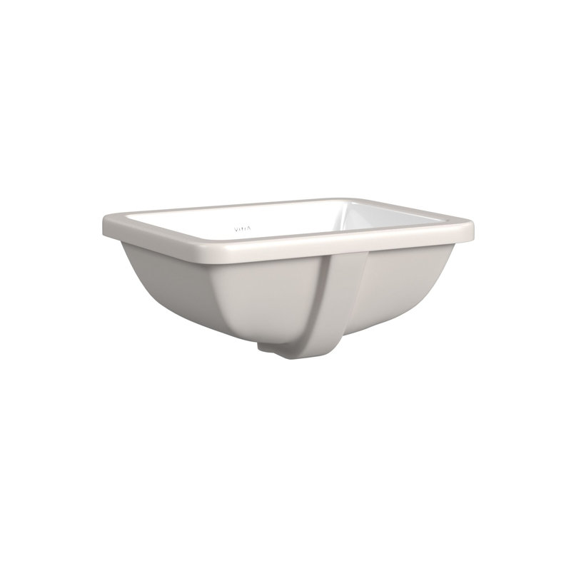 Cheviot Products Seville 14.625'' White Vitreous China Square Bathroom Sink with Overflow