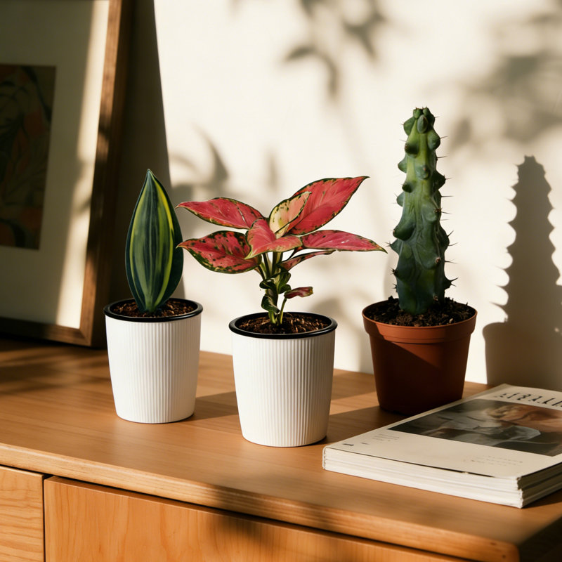 3-Piece Live Plants Set 