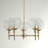 Hunter Xidane With Clear Glass 5 Light Chandelier Ceiling Light Fixture-73725715