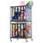Ball Storage Locker With Elastic Straps, Stackable Ball Cage For Garage Storage Garage Organizer