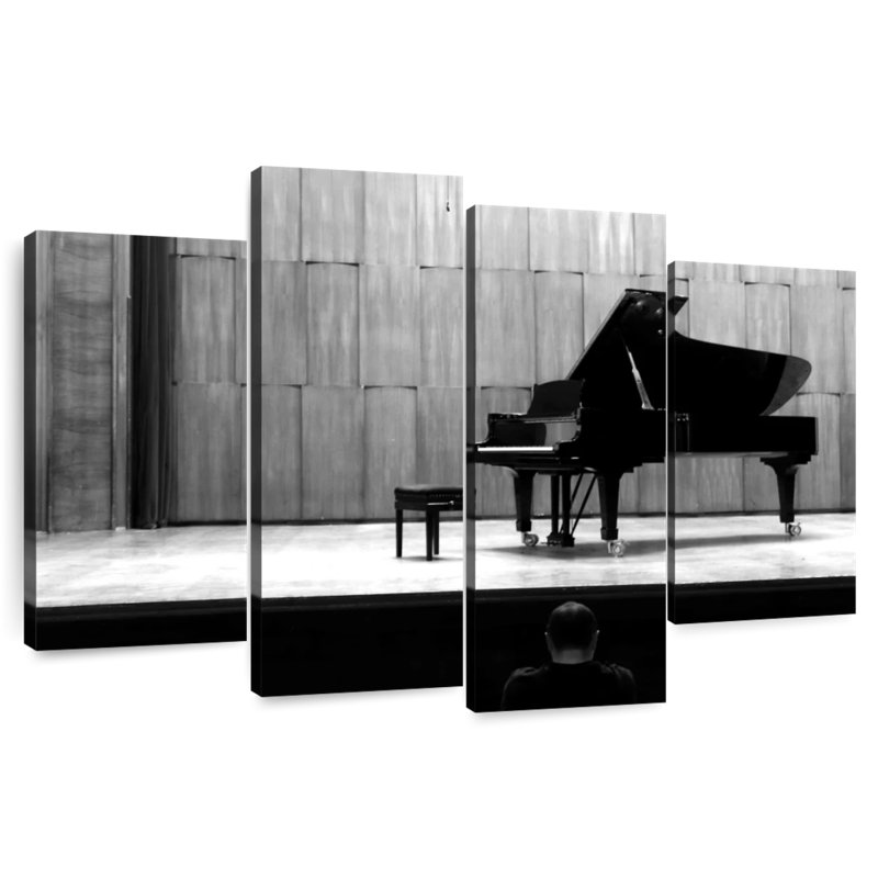 Abarca Black Grand Piano, 22" H x 36" W