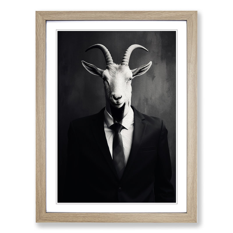 Goat Minimalism No.2 - Framed Print